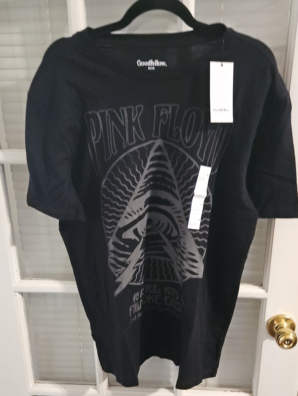 NWT Goodfellow & Co Black Pink Floyd Graphic Short Sleeve Tee. SZ L. UNISEX
